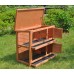 Double Story Rabbit Chook Guinea Pig Ferret Hutch House Cage Coop with Double Tray 